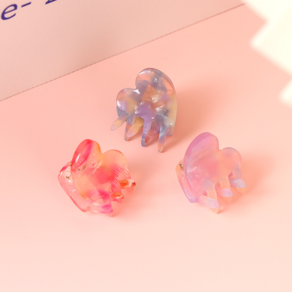 Set Mini Pinzas Para El Cabello X 3 - Corazón 