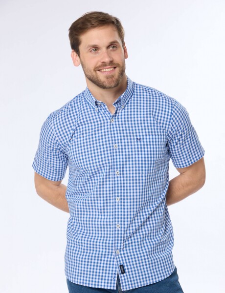 CAMISA SPORT A CUADROS Azul