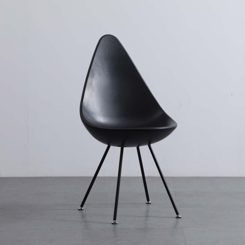 SILLA DE COMEDOR PP-Y-METAL NEGRO DROP