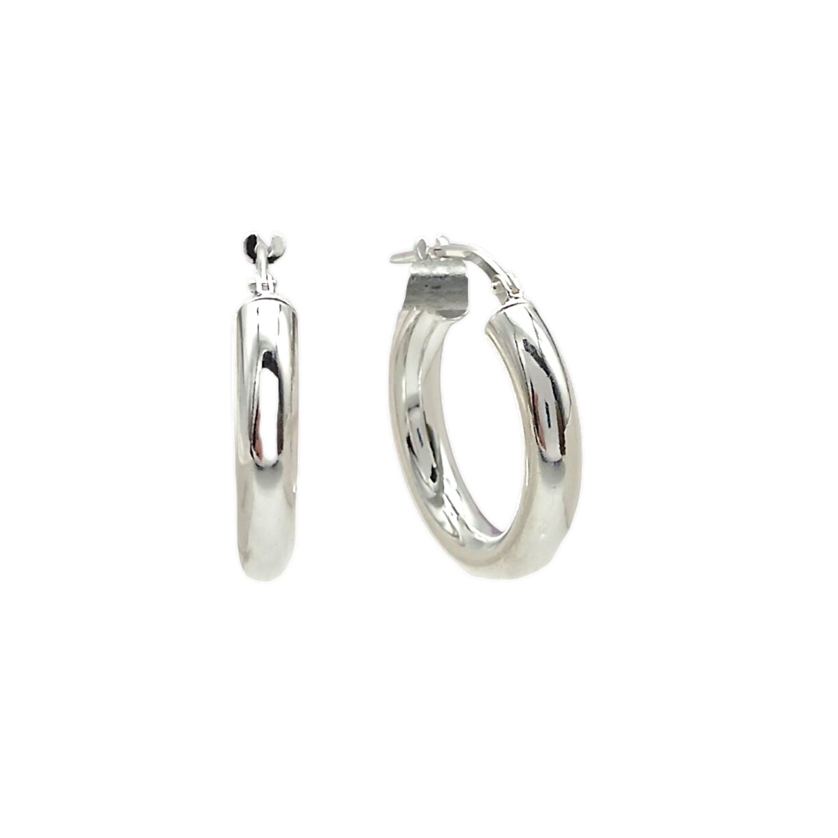 Caravana Aro Mediano- Plata Inflada-Sin Piedra- CA4019 - sinpiedra 