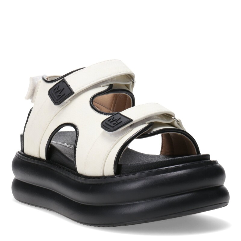 Sandalias de Mujer Miss Carol MANAROLA con tiras con velcro Blanco Hueso