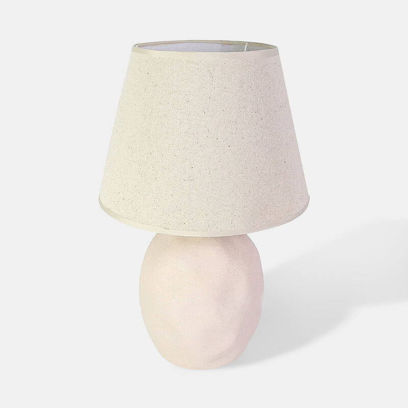 LAMPARA BLANCA/BEIGE P/MESA 39X24CM Unica