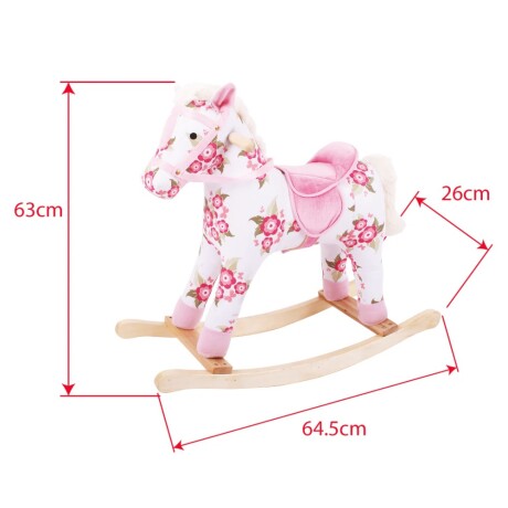 Caballo madera Balancín floral