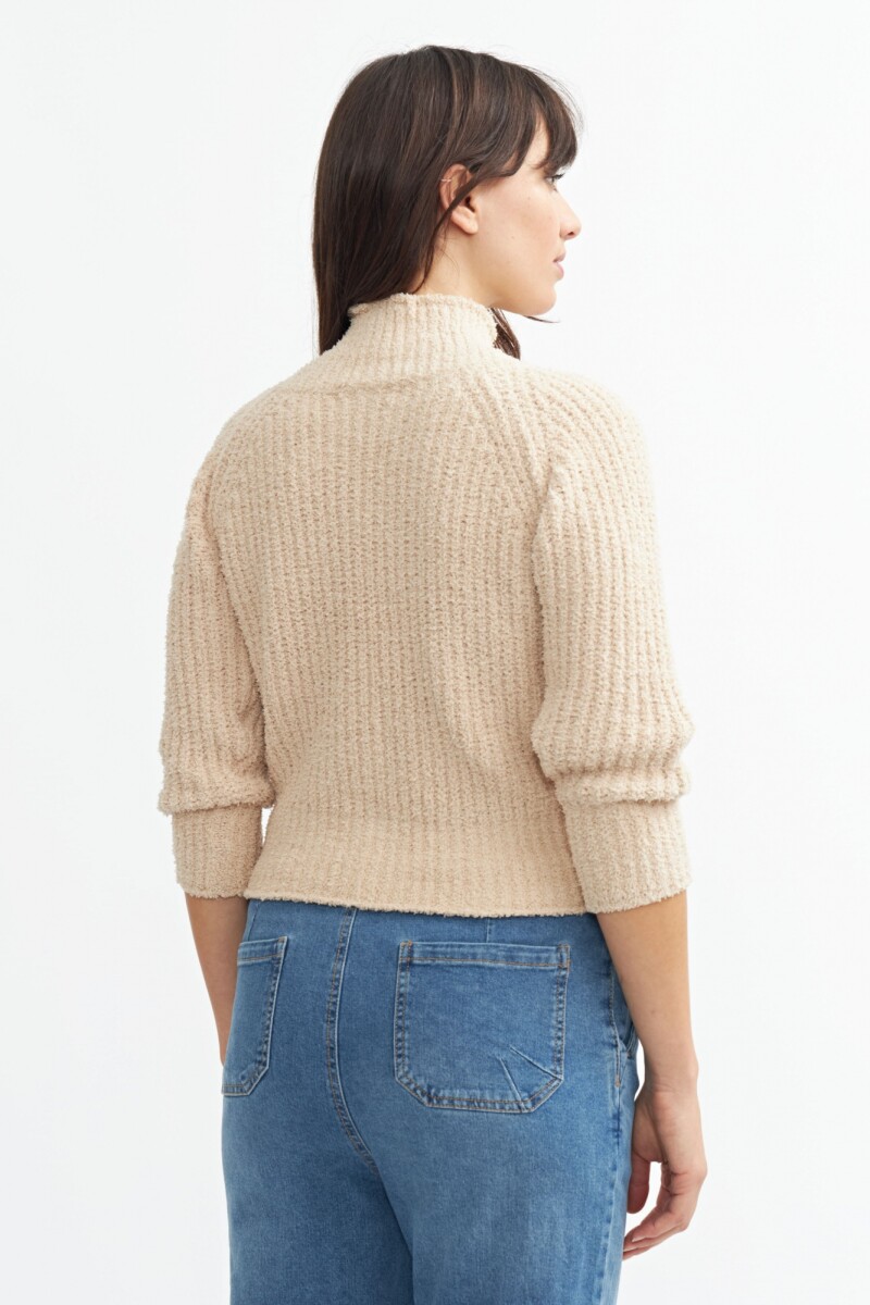 Sweater manga ranglán BEIGE