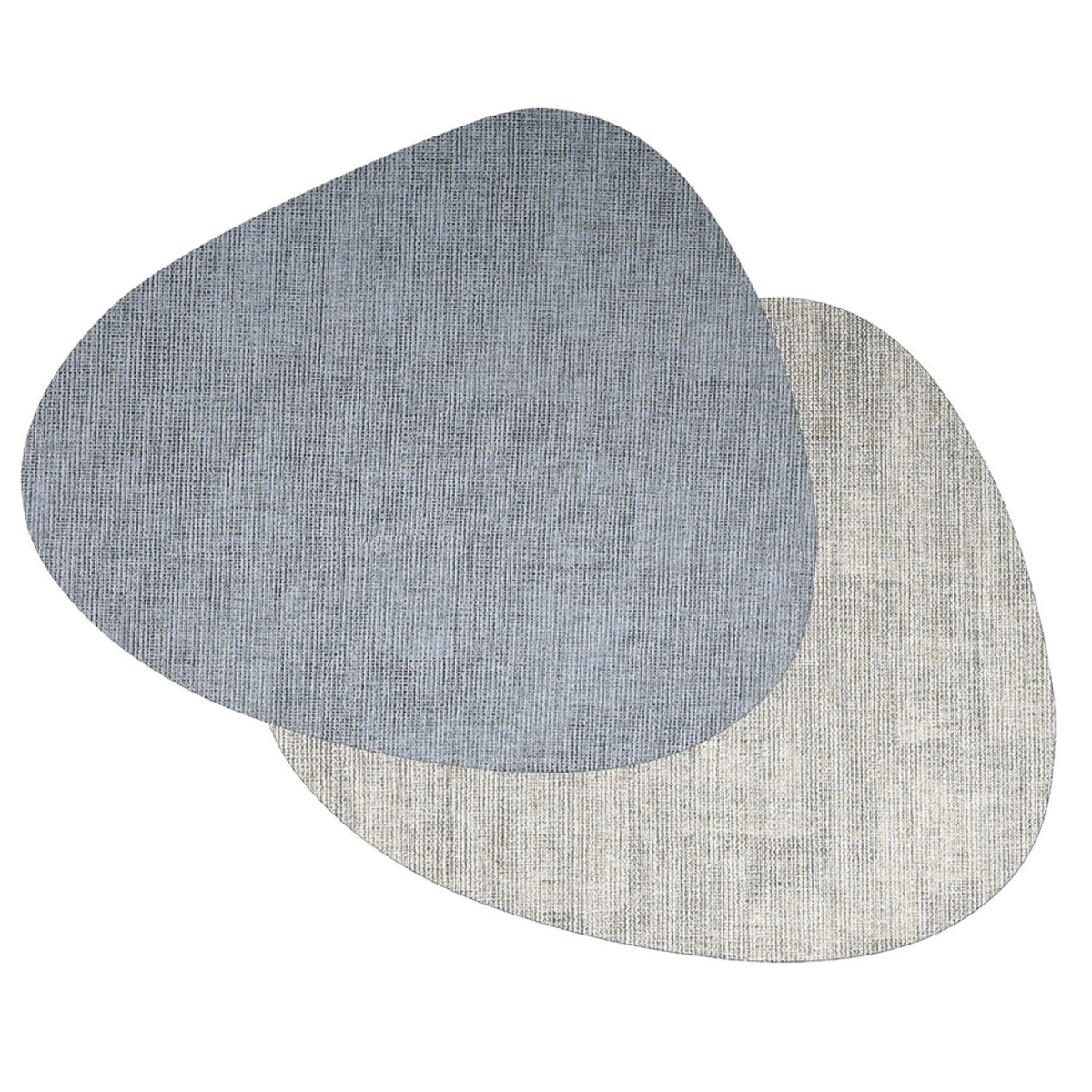 Mantel Individual Doble Cara Triangular Premium Tex en PVC - Azul/hielo 