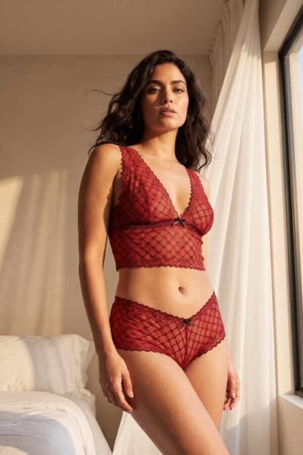 Top Lola - Encaje Rojo