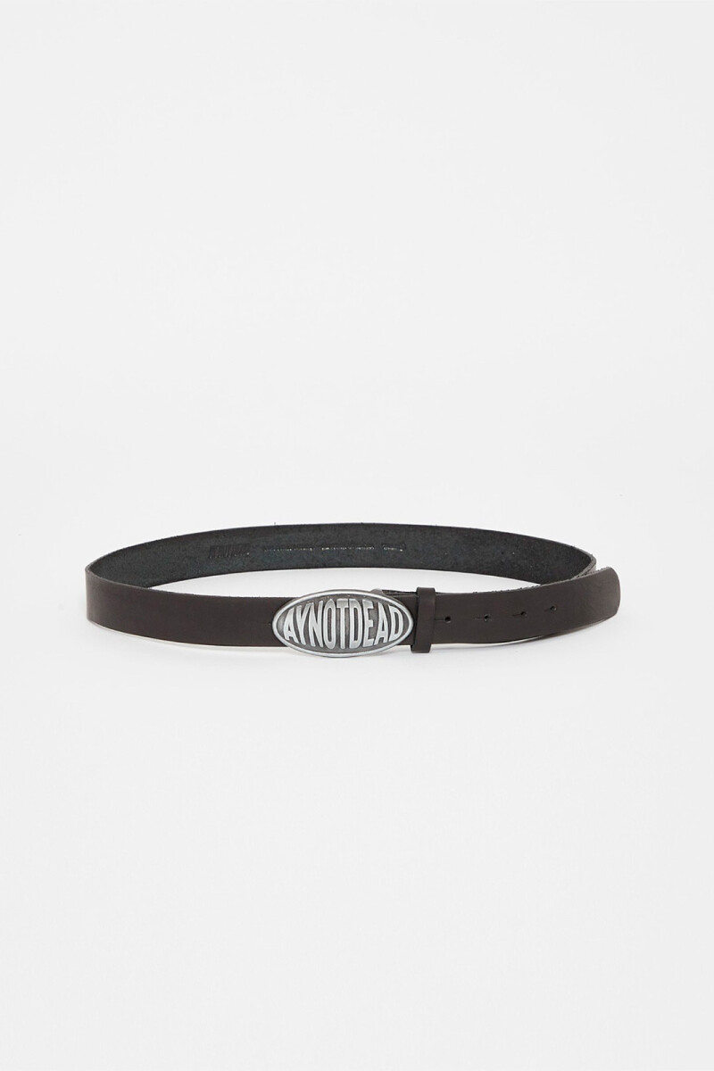 CINTURON BUCKLE LOGO Negro