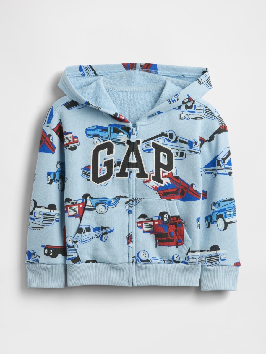 Canguro Con Cierre Logo Gap Sin Felpa Toddler Niño - Light Blue Shadow 