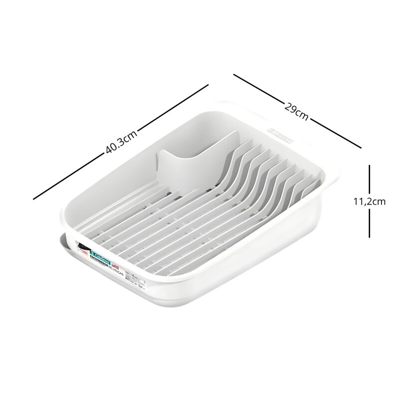 Escurridor platos con bandeja BLANCO