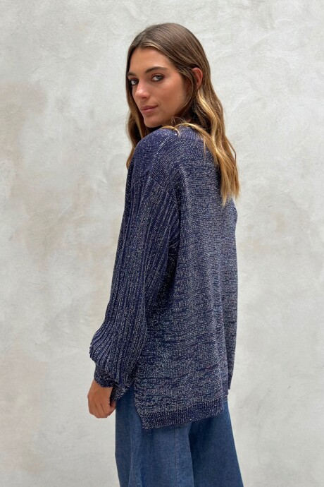 SWEATER RANIA CON LUREX AZUL