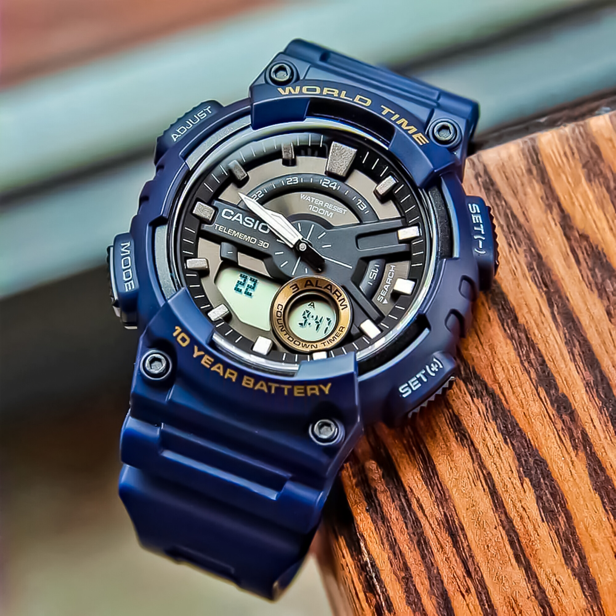 Reloj Casio Original Digital PVC Deportivo P Hombre Azul