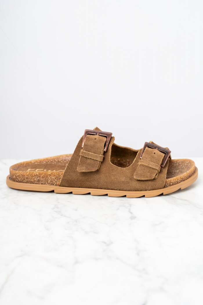 Sandalia Gamuza Camel