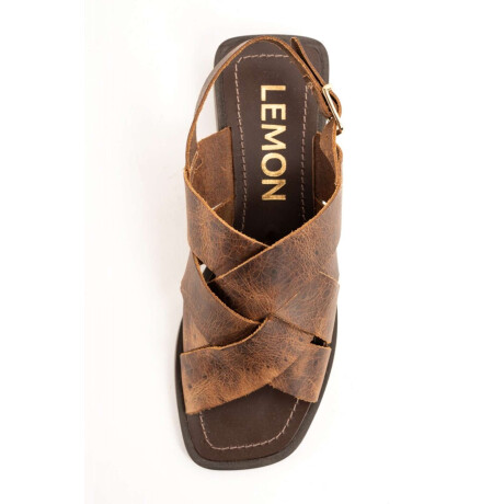 Sandalias Entrecruzada Chocolate