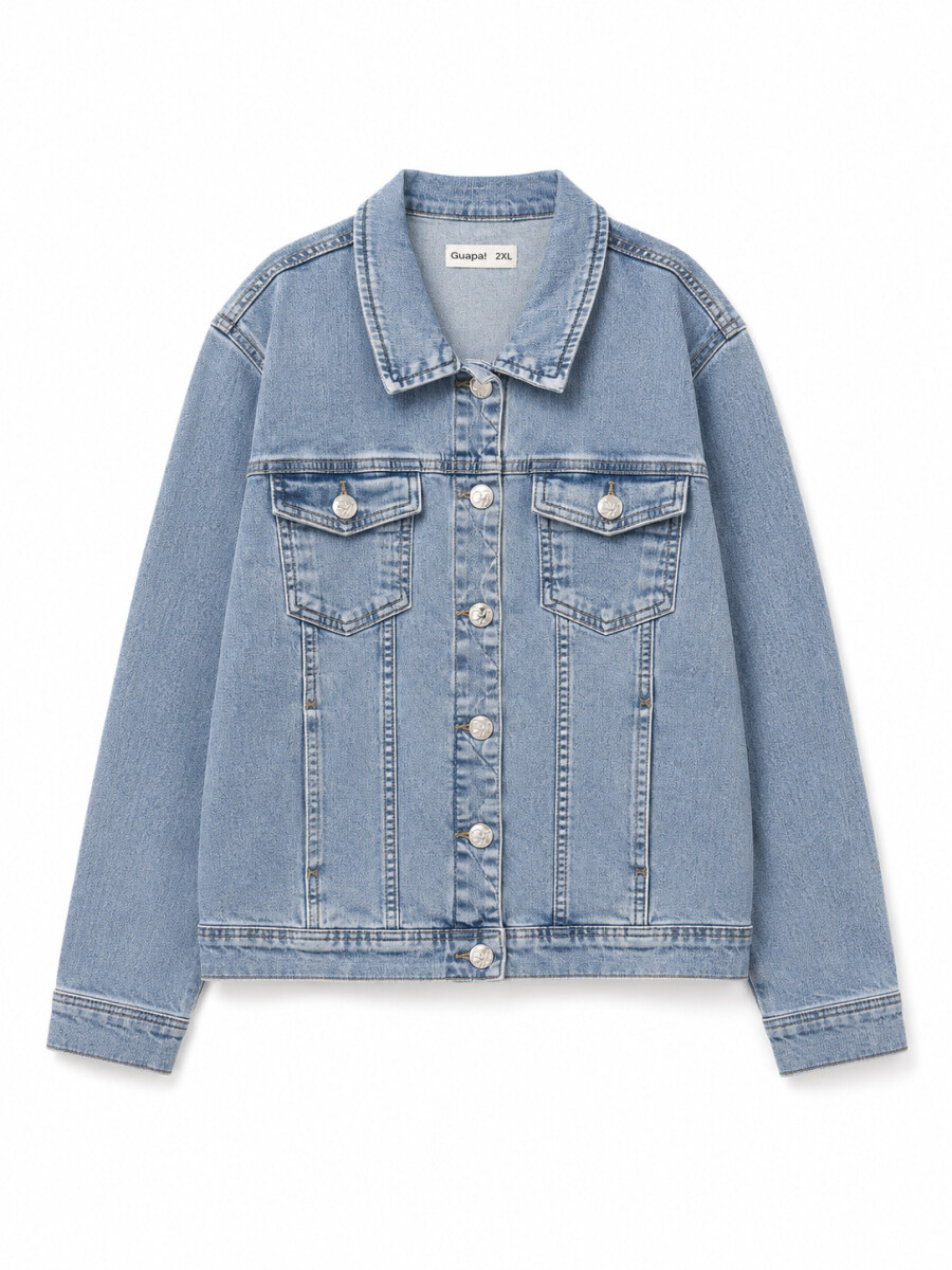 CAMPERA JEAN APPLE - AZUL 