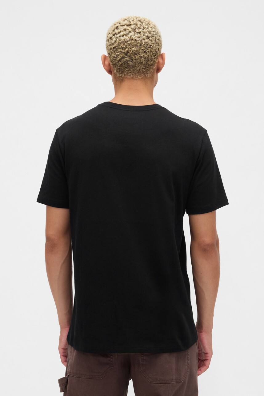 Remera Mini Logo Gap Hombre Black
