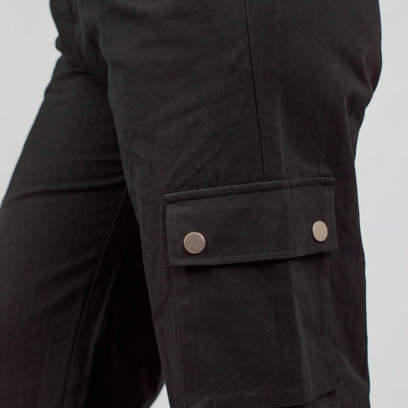 Pantalon Cargo Cropped Black