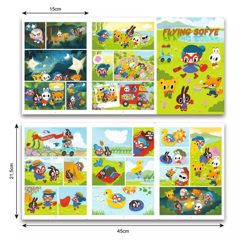 Stickers transferibles Cómic Flying Sofye Djeco Stickers transferibles Cómic Flying Sofye Djeco