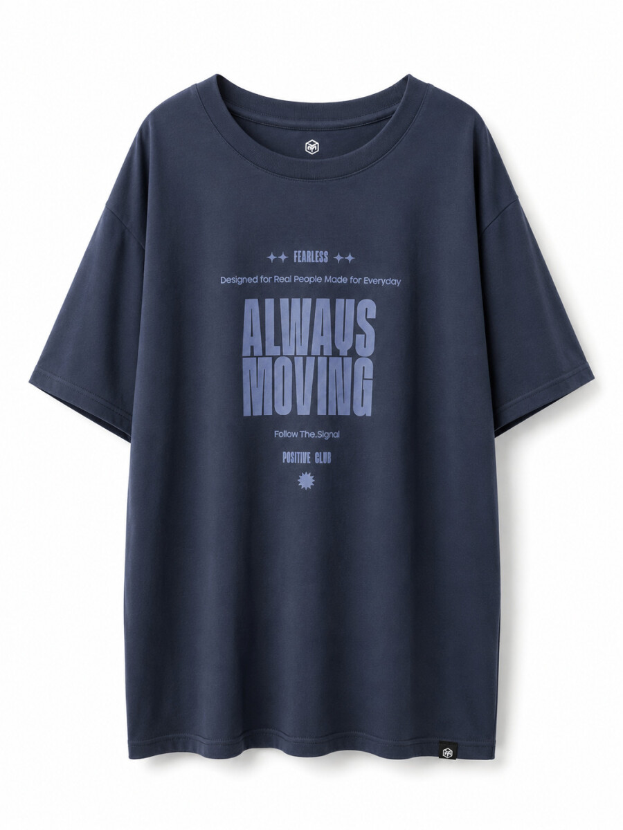 REMERA NAUPLIA PRINTED III - AZUL OSCURO 
