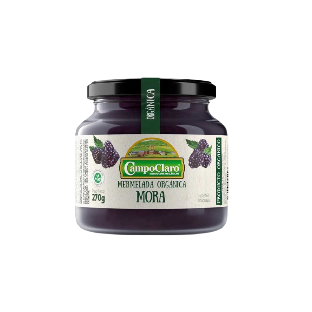 Mermelada De Moras Orgánica Campo Claro 270g 