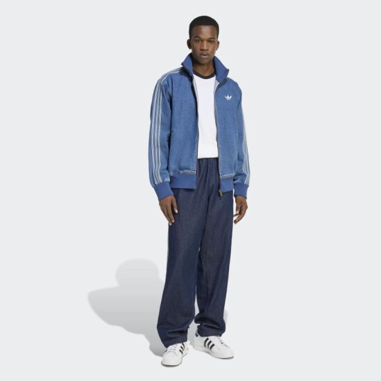 Campera Adidas Denim Adicolor Firebird Azul