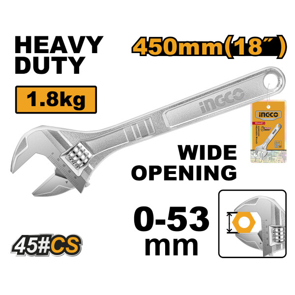 LLAVE FRANCESA AJUSTABLE 18´´ HADW131182 INGCO LLAVE FRANCESA AJUSTABLE 18´´ HADW131182 INGCO