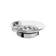 Jabonera Metal Lilo Cromo Acabado Mate Para Baño