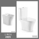 JUEGO DE INODORO CON TAPA DESCARGA CON SISTEMA TORNADO, MOCHILA Y BIDET. EJE DE DESCARGA 25 CMS. LINEA ANORI MARCA AQUALIA 000