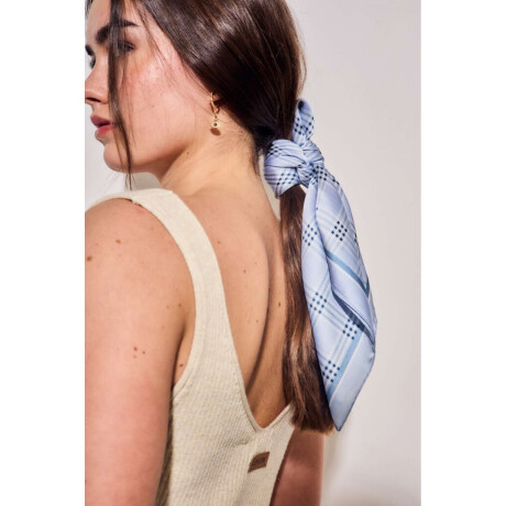 Bandana Cuadros Tartán Azul