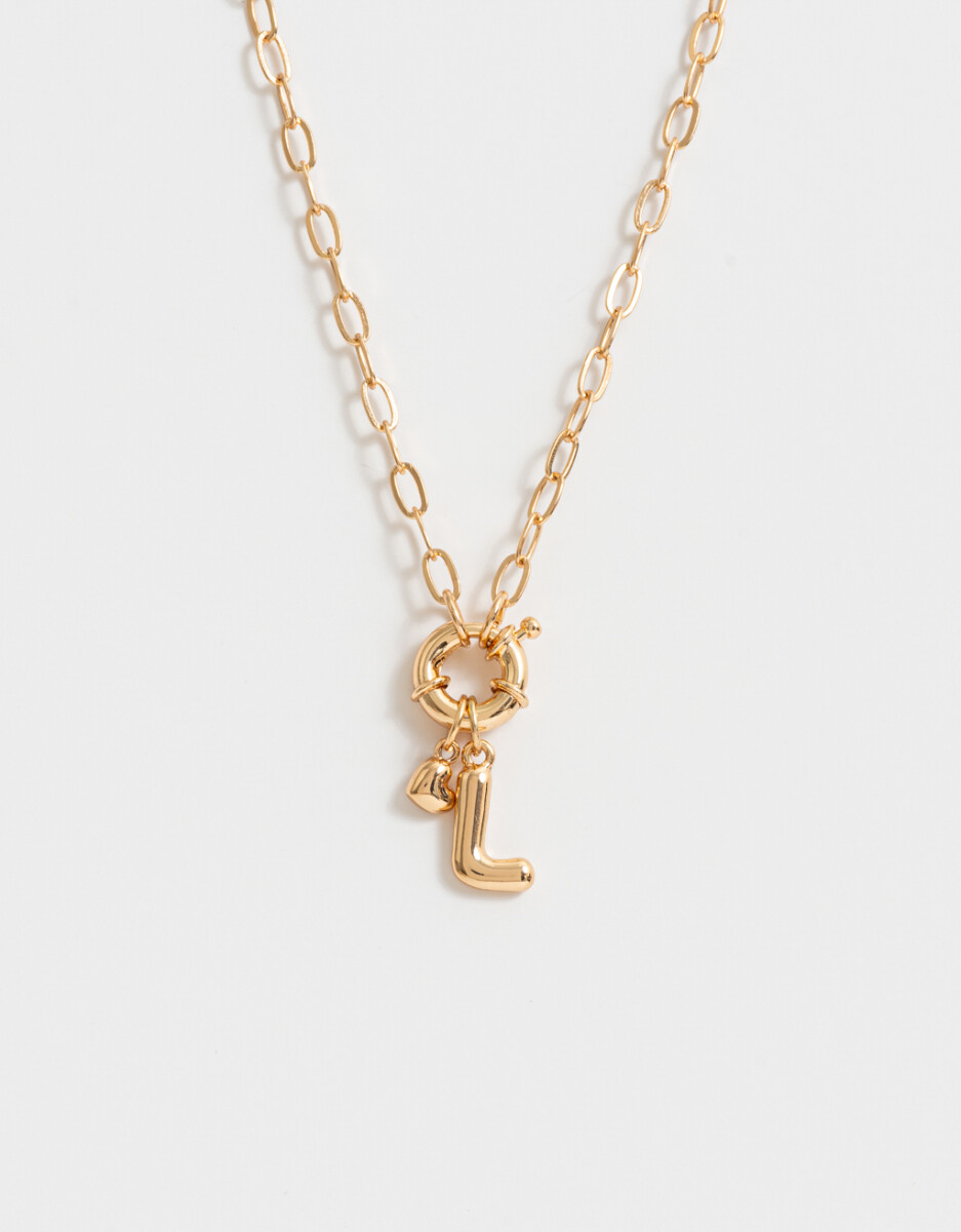 Collar Corto De Inicial "l" 