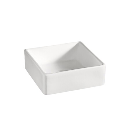 BACHA DE PORCELANA DE APOYO LOZA BLANCA MEDIDA 38X38X13 000