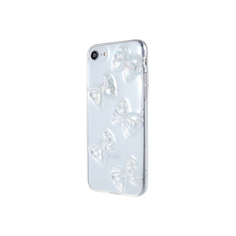 Protector transparente iPhone 7/8 diseño moñas 3D Protector Transparente Iphone 7/8 Diseño Moñas 3d
