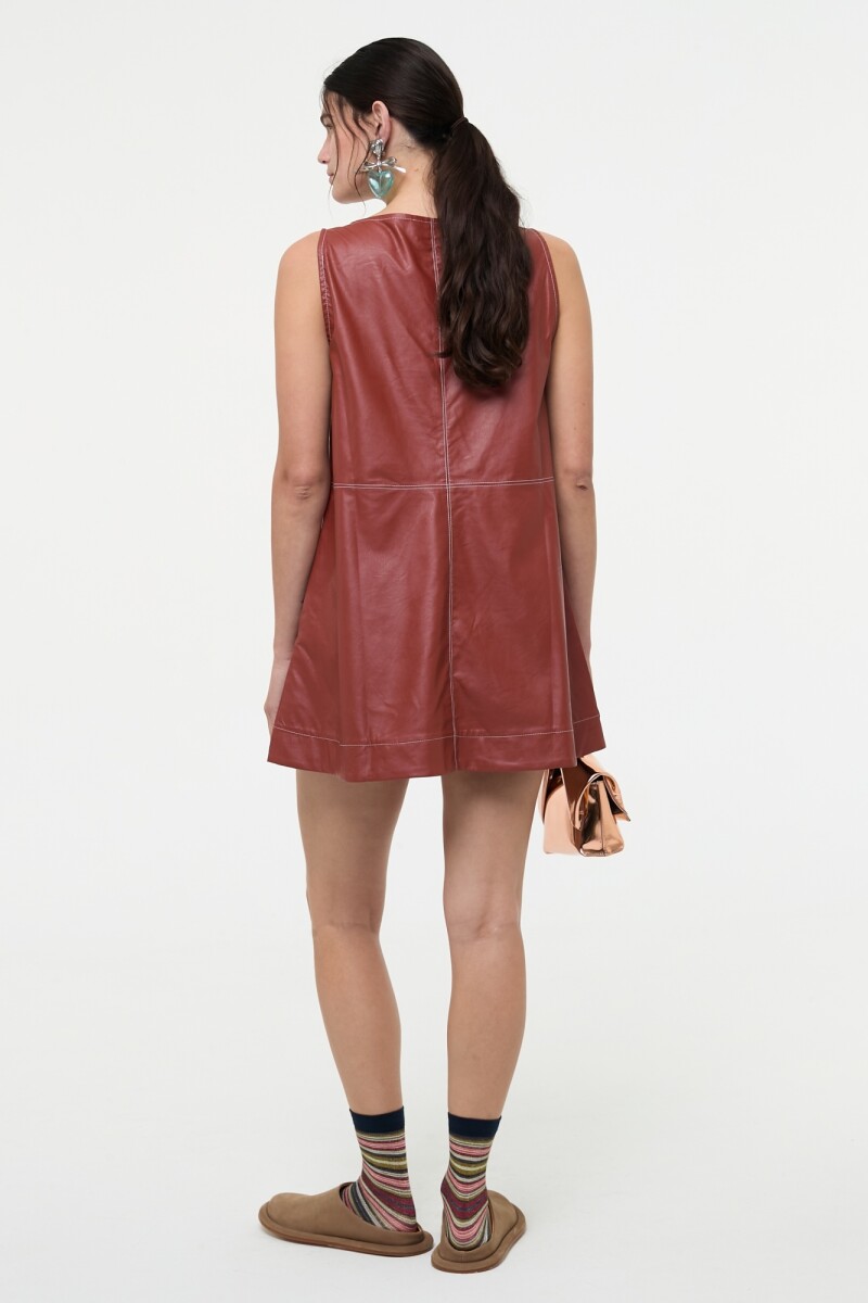 VESTIDO CORTO Tabaco