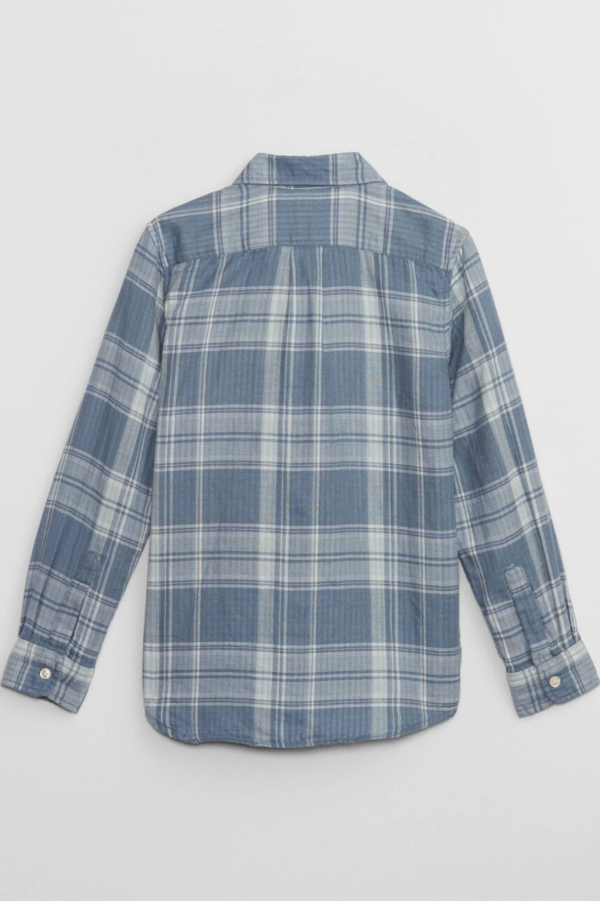 Camisa A Cuadros Niño Blue Plaid