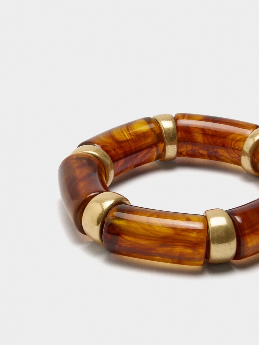 Pulsera Elástica Efecto Carey marron