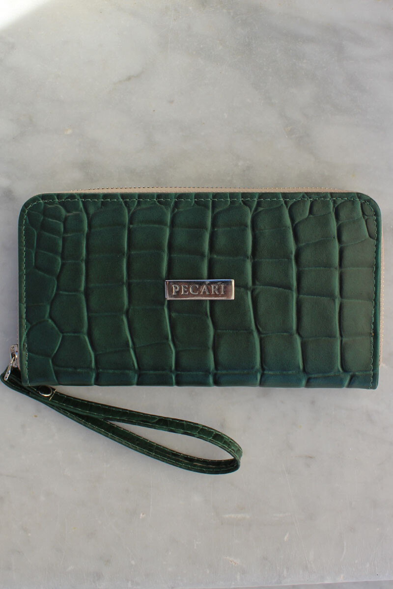 Billetera Roma - Verde crocco 