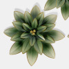 SET FLOR METAL VERDE 3PZAS Unica