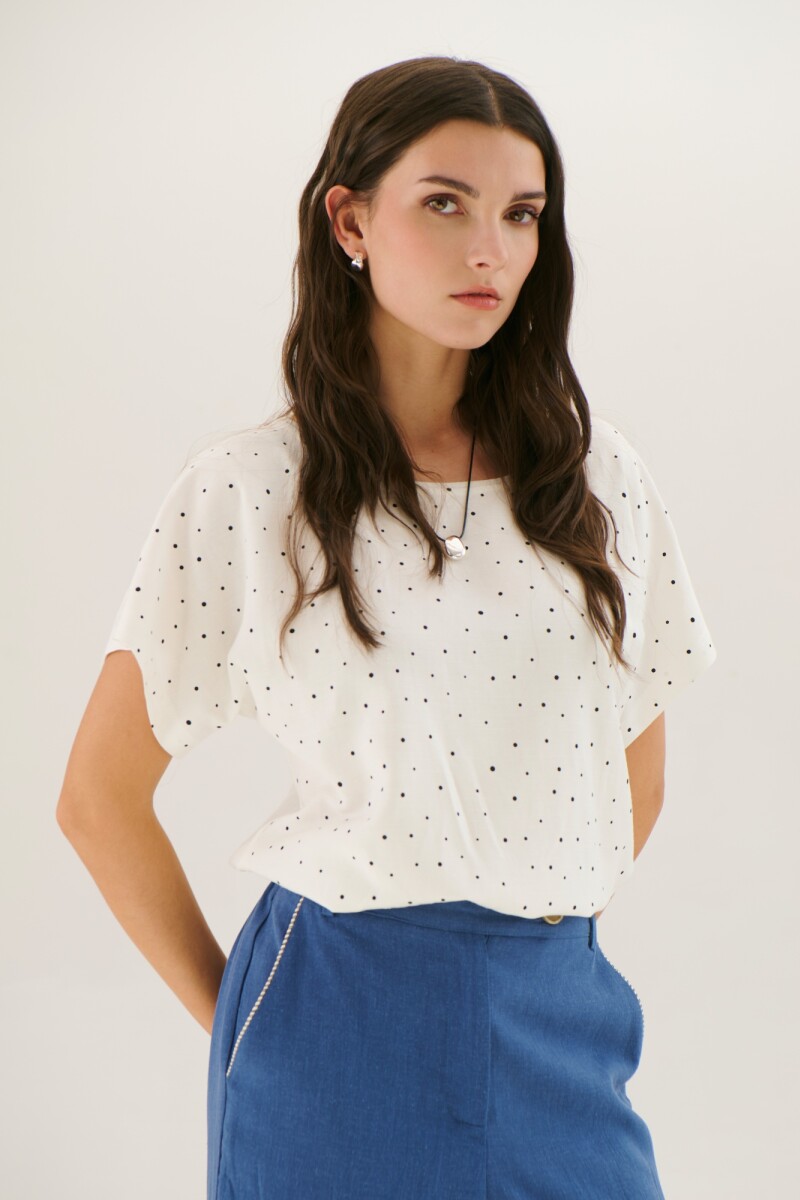 BLUSA DOT BLANCO