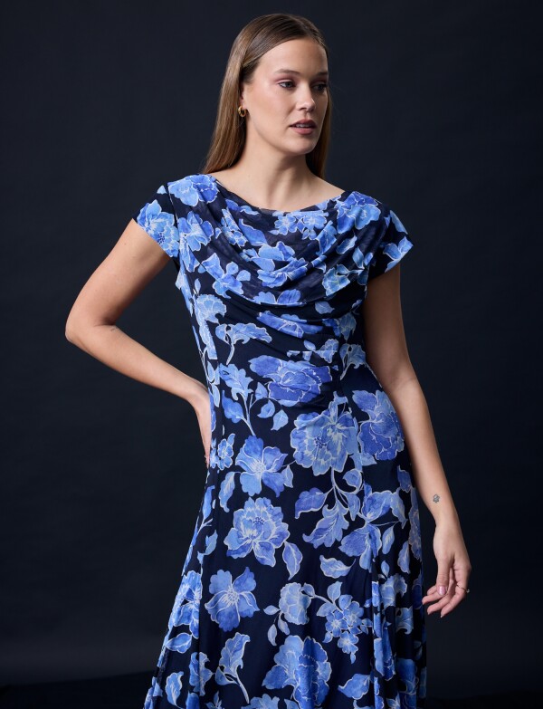 Vestido Printed NEGRO/AZUL