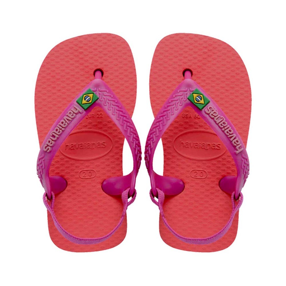 Sandalias Havaianas Baby Brasil Logo Niños Coral/Rosa