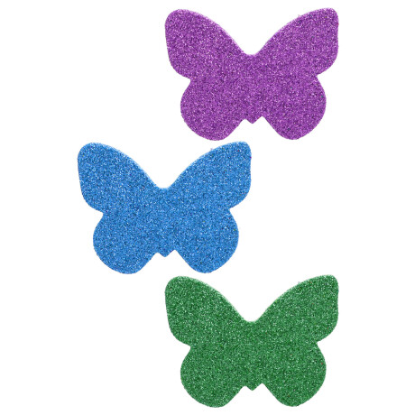 Mariposas goma eva glitter adhesiva