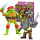 Tortugas Ninja Figura Articulada + Villano 11cm + Accesorios Raph Vs Rocksteady