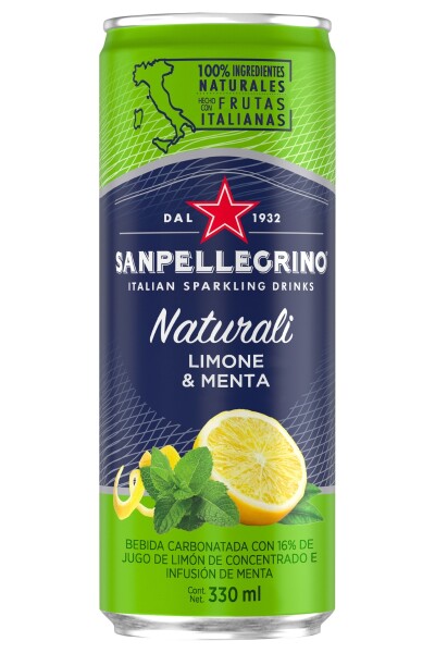 Agua saborizada SANPELLEGRINO Limone & Menta LT 330ml. pack x4 unidades Agua saborizada SANPELLEGRINO Limone & Menta LT 330ml. pack x4 unidades