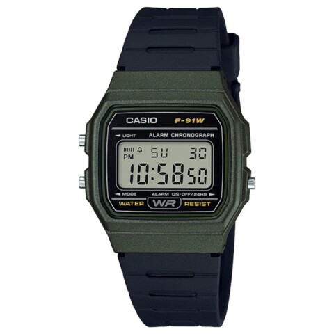 Reloj Casio digital F91-WM-3A en resina Negro