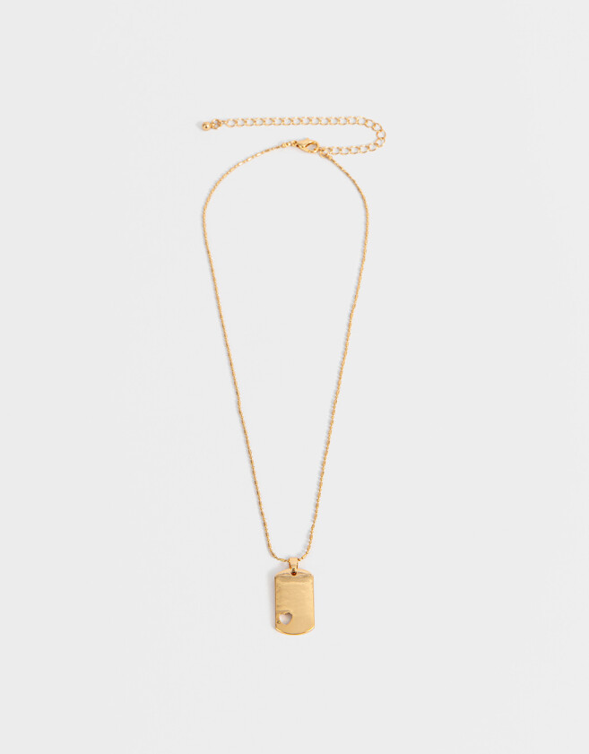 Cadena Corta con Dije Bañada en Oro Cadena Corta Con Dije Bañado En Oro - Dorado