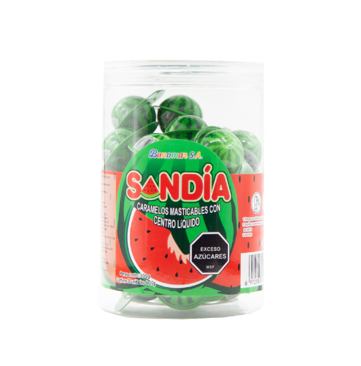 CARAMELOS CAPSULAS SANDIA POTE MAST CON CENTRO LIQUIDO 300GR 