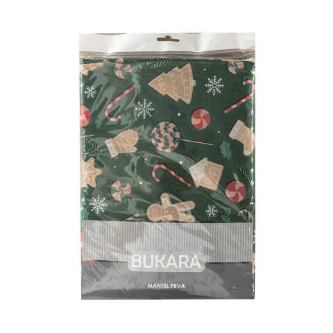 Mantel Rectangular Bukara Peva 140 x 210 cm Navidad Galletas