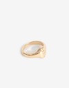 Anillos Chicos Metal Anillo Strass Dedo Meñique Sello - Dorado