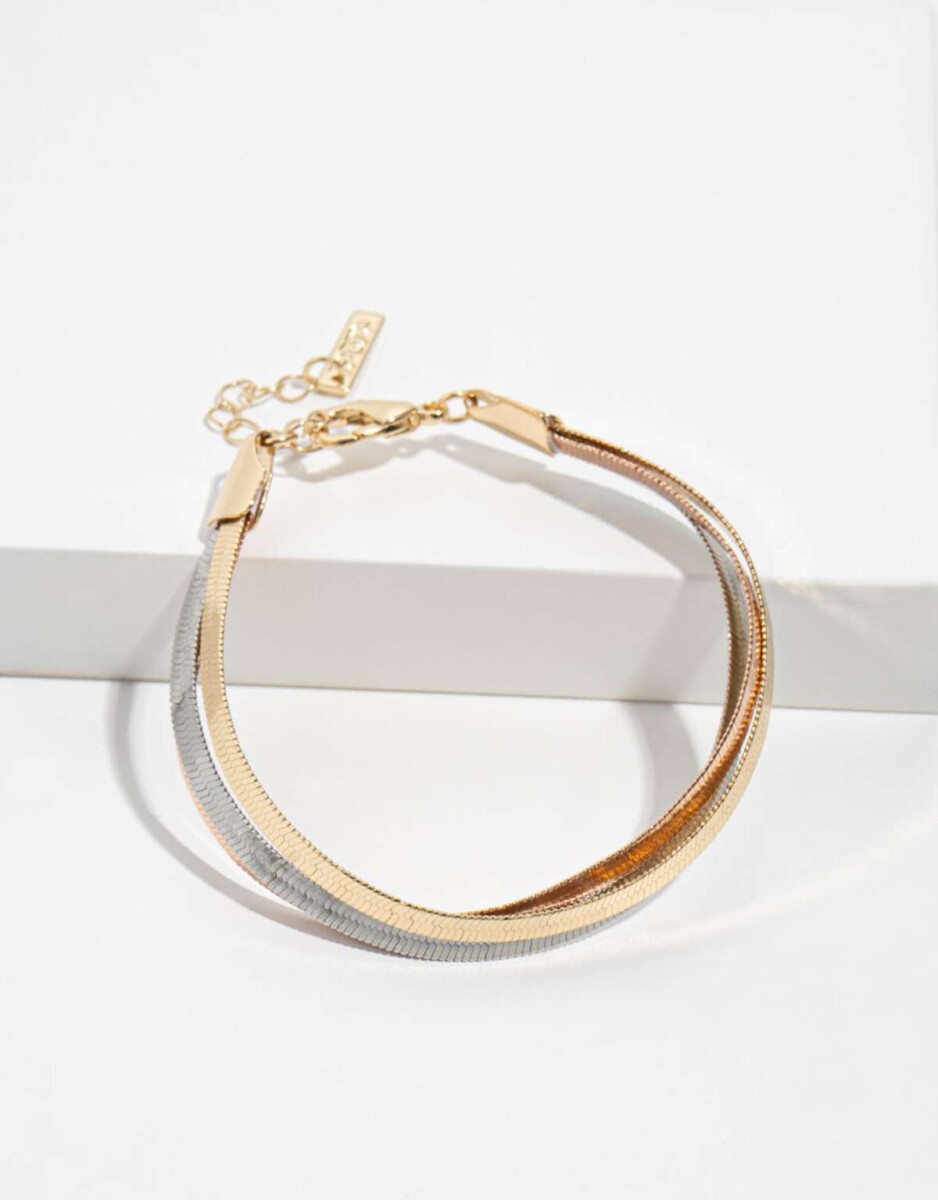 Pulseras Flexibles Metal - Dorado 