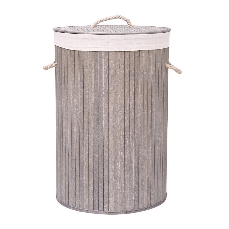 CESTO PLEGABLE R. D40X60CM C/TAPA,FUNDA BAMBÚ GRIS CESTO PLEGABLE R. D40X60CM C/TAPA,FUNDA BAMBÚ GRIS