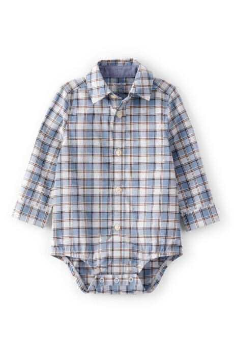 Body de algodón, tipo camisa, diseño a cuadros Body de algodón, tipo camisa, diseño a cuadros